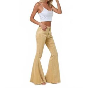 NEW WISTERIA LANE retro-inspired style flare jeans in beige